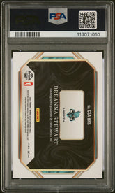 2024 Select WNBA Courtside Action Signatures Breanna Stewart Silver Auto PSA 10